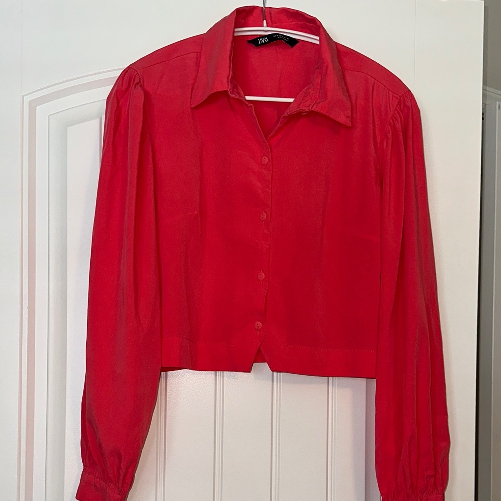 Zara Salmon (PINK) Button-Down Shirt